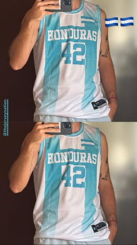 Customer photo review of Honduras Custom Basketball Jersey