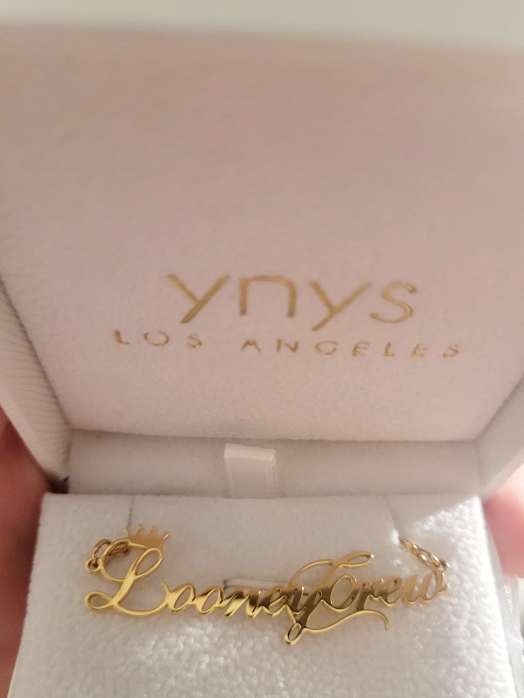 Customer photo review of Crown Name Necklace