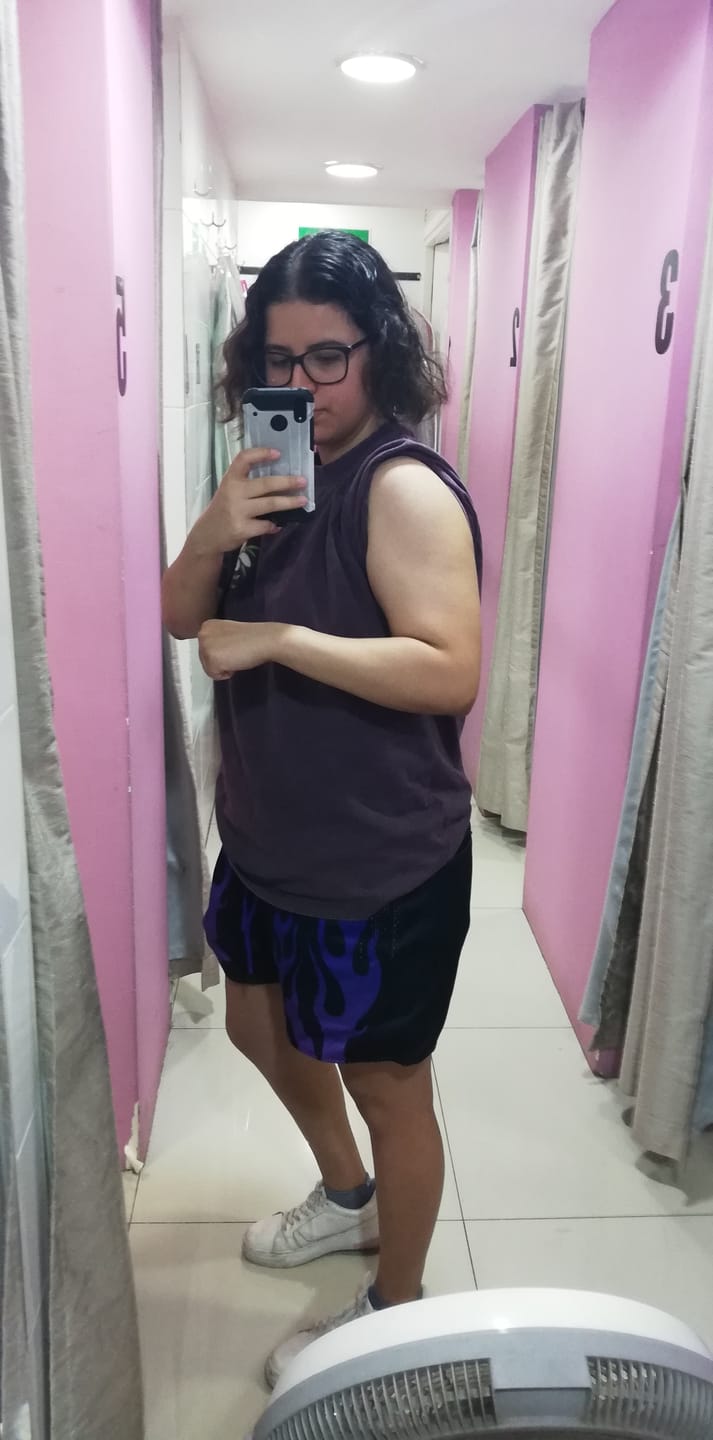 Customer photo review of 1111 -  Skulls & Roses Reversible Shorts
