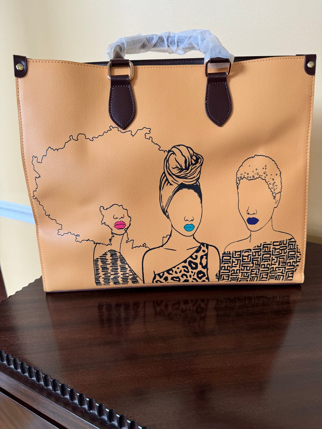 Customer photo review of Mahogany Tote Bag
