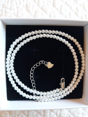 Customer photo review of Collier perle culture naturelle
