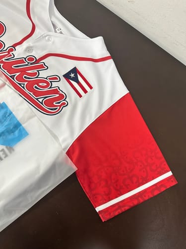 Customer photo review of Puerto Rico Custom Baseball Jersey