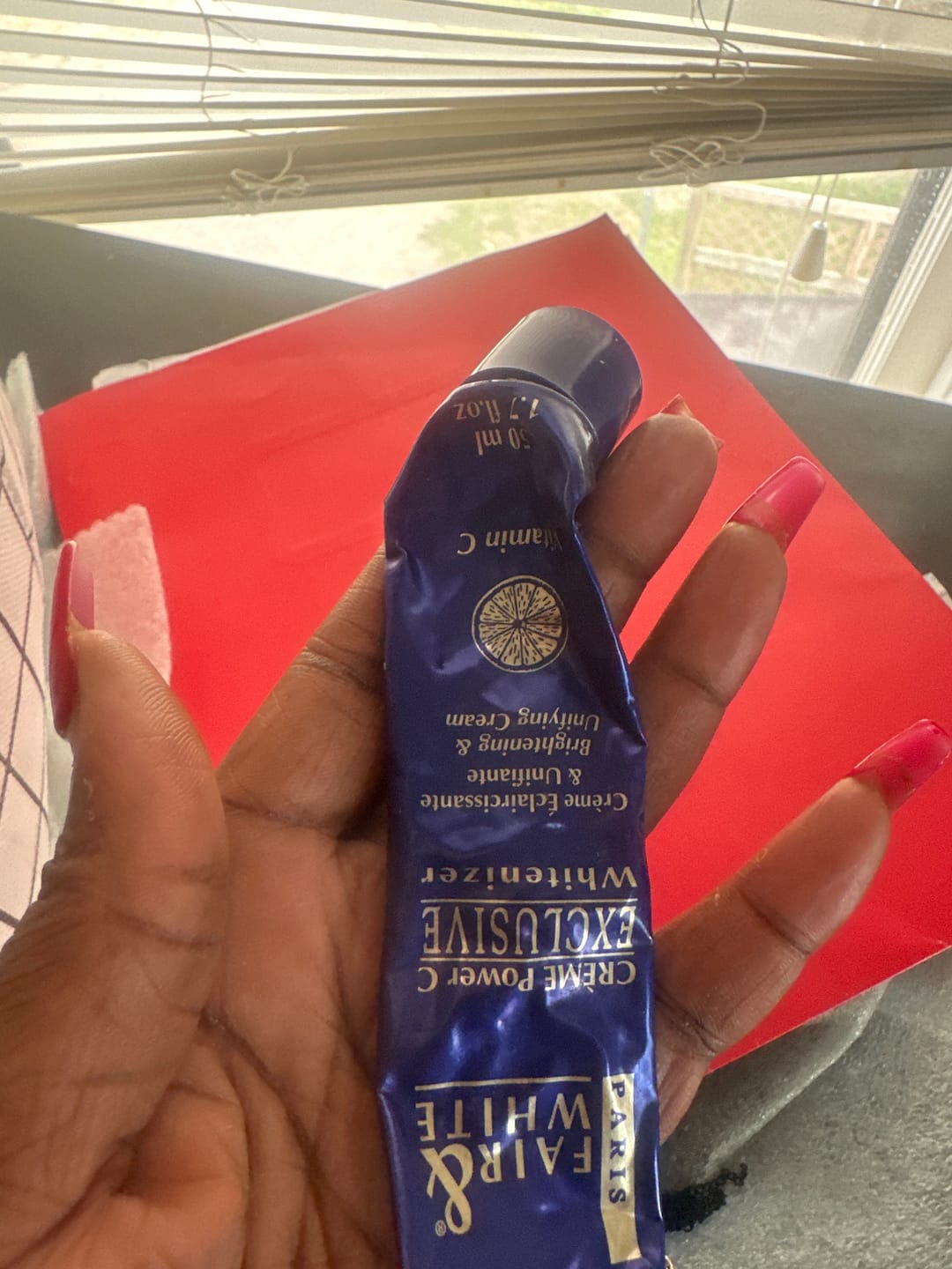 Customer photo review of Fair and White Exclusive Cream with Vitamin C 1.7 Fl oz / 50 gr