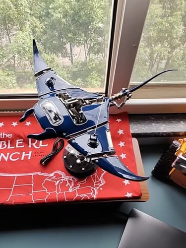 Customer photo review of Steampunk Manta Ray 3D Metal Model