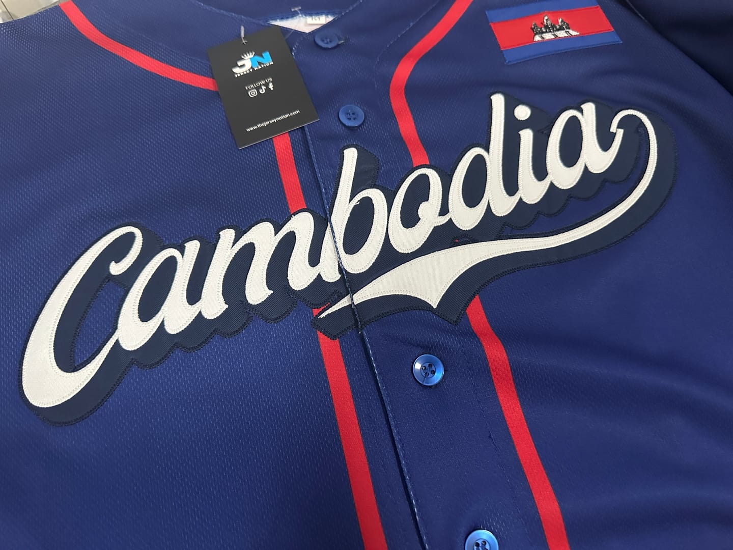 Customer photo review of Cambodia Custom Baseball Jersey