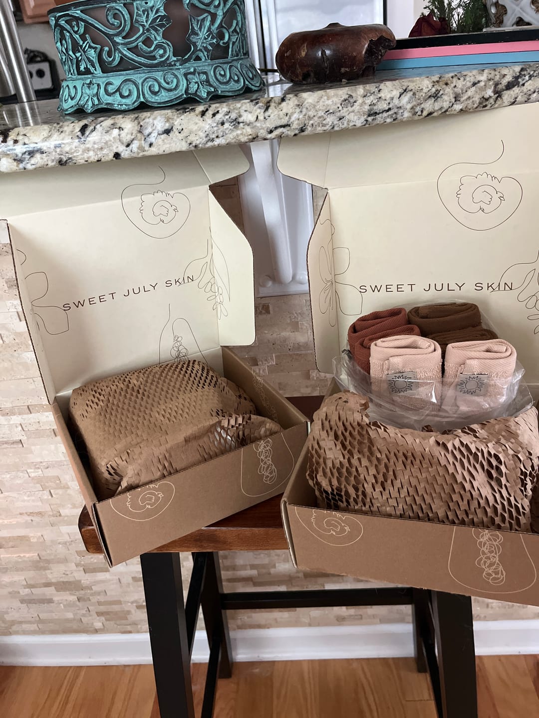 Customer photo review of Day + Night Face Towel Set (Set of 6)