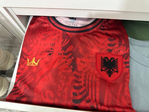 Customer photo review of Albania Custom Football Jersey