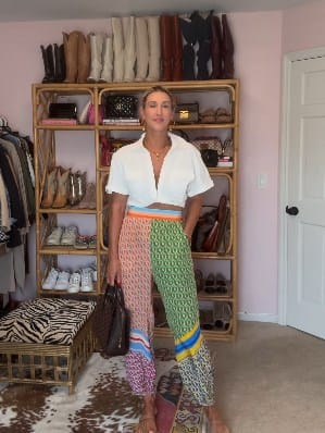 Customer photo review of Brazil's Joyful Spirit Colorful Unique Print Elastic Waist Pocket Bloomer Pants