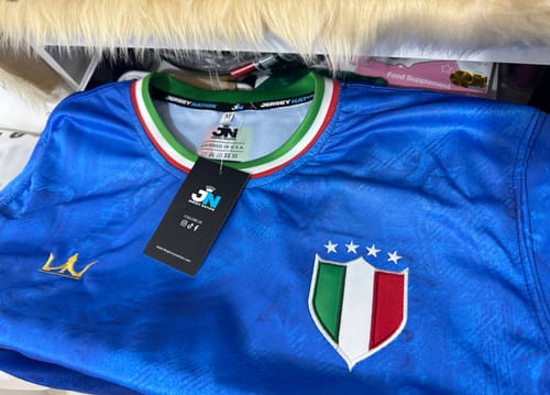 Customer photo review of Italy Custom Football Jersey
