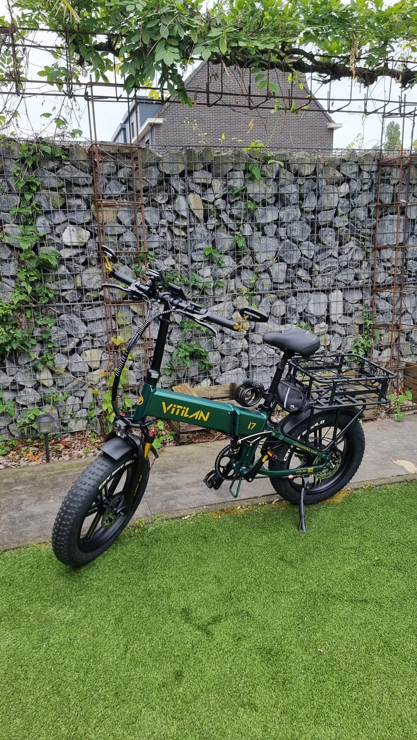 Customer photo review of I7 Pro Folding Full Suspension Electric Bike