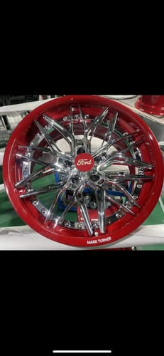 Customer photo review of CUSTOM 2 PIECE FORGED CHROME WHEELS:  RV-T081