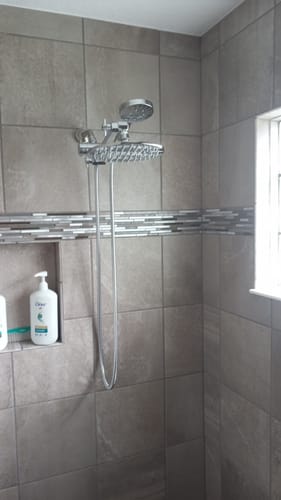 Customer photo review of 3-Spray Dual Shower Head with Adjustable Shower Arm