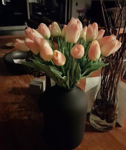Customer photo review of Kunst Tulpen Boeket - Oud Roze (25 stengels)
