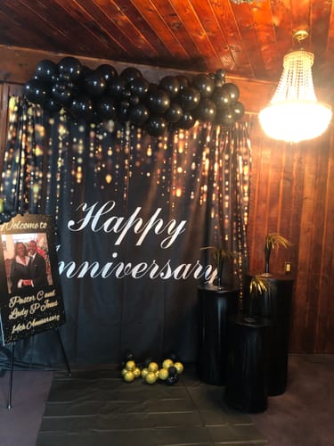 Customer photo review of Custom Fabric Backdrop for Birthday&Baby Shower&Wedding& Any Event Decorations