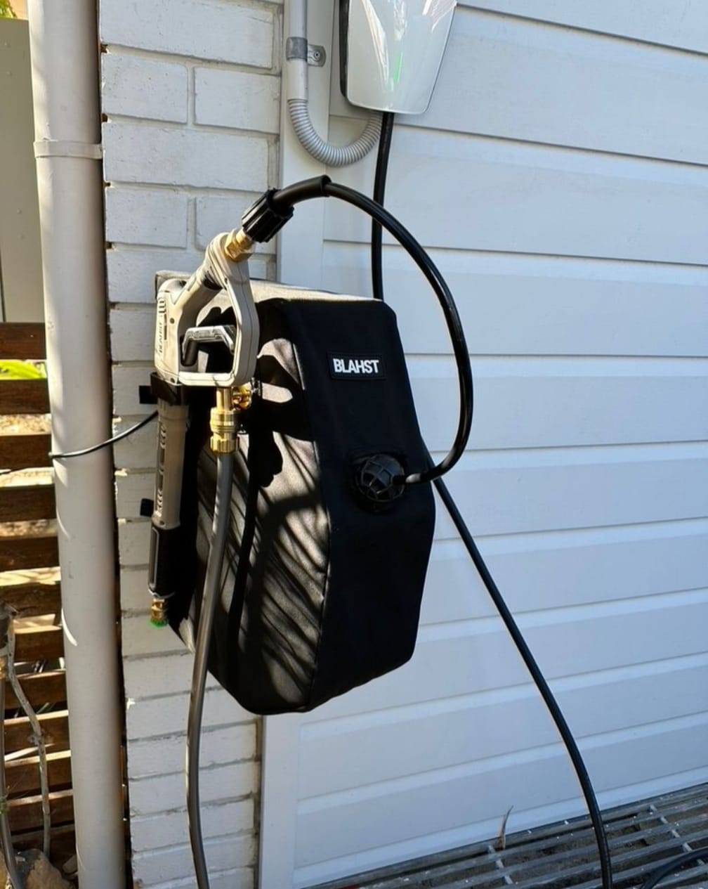 Customer photo review of R18 Wall-Mounted Pressure Washer