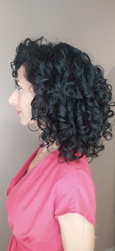 Customer photo review of Kinky Curly Gel Original Curling Custard