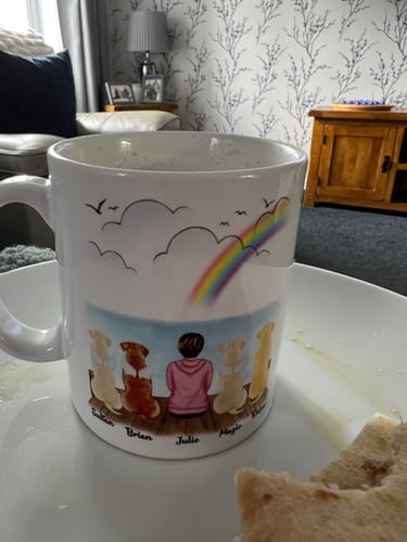 Customer photo review of Girl & Dogs - Life is better with a dog Personalised Mug