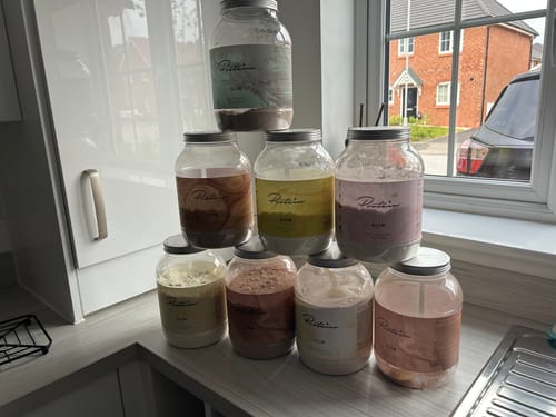 Customer photo review of Slim Meal Replacement | 34 Meals + Free Pink Shaker