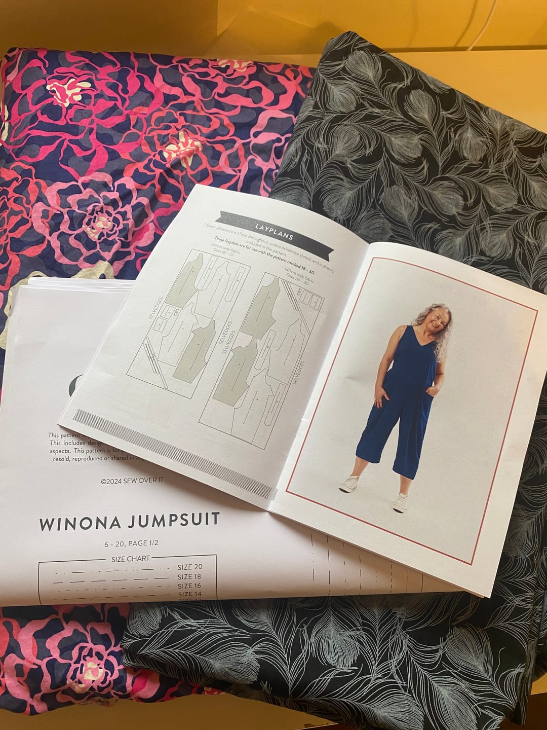 Customer photo review of Delicate Fern Rose & Hubble Cotton Poplin Fabric