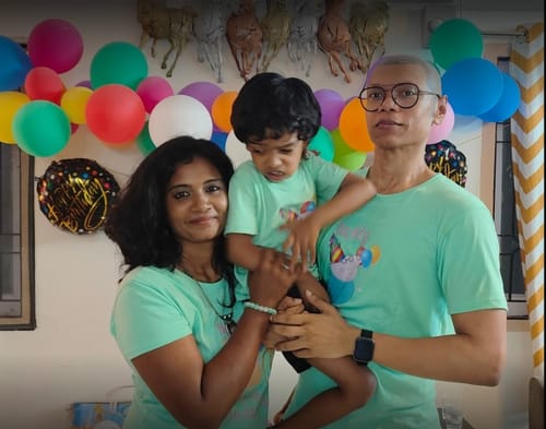 Customer photo review of Theme Pig Matching Birthday Boy Family Tshirts