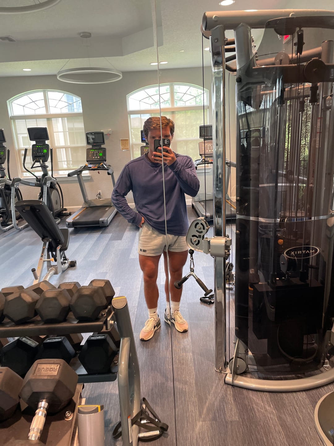 Customer photo review of Classic Grey Cotton Shorts