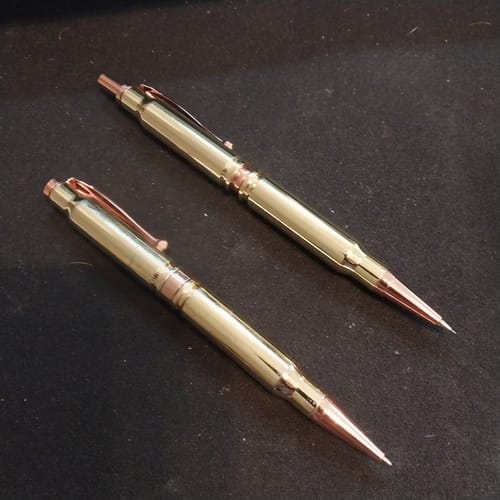 Customer photo review of NEW .308 Real Bullet Casing Mechanical Pencil - Tactical Gift Box - Polished Brass