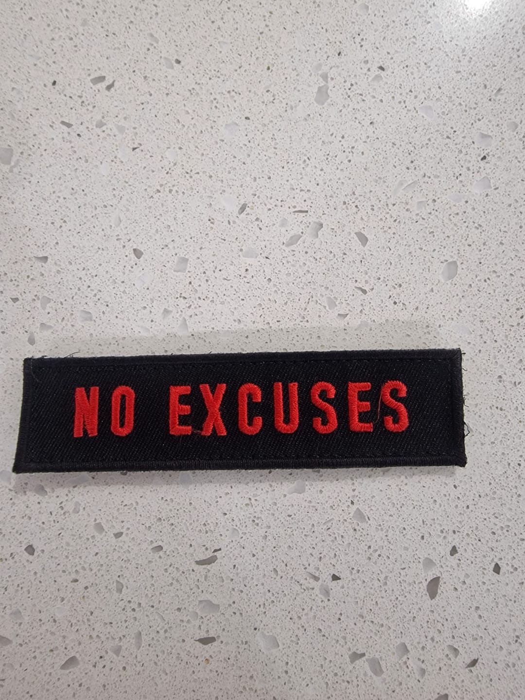 Customer photo review of Parche No Excuses