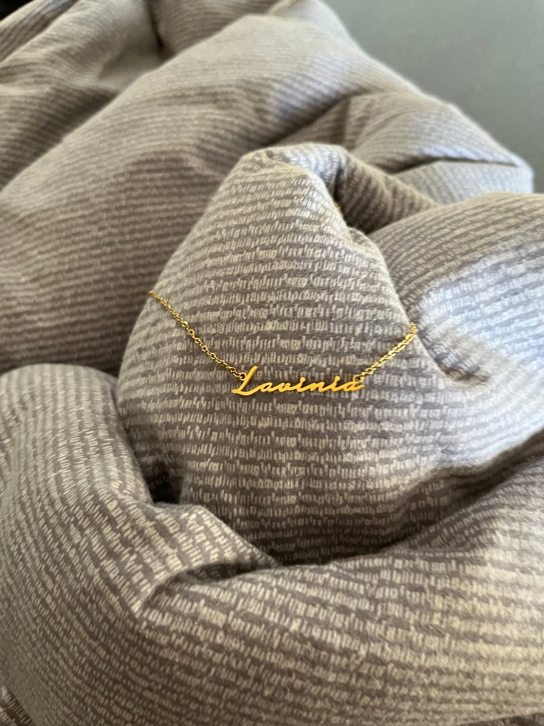 Customer photo review of Signature Namenskette | 18K vergoldet