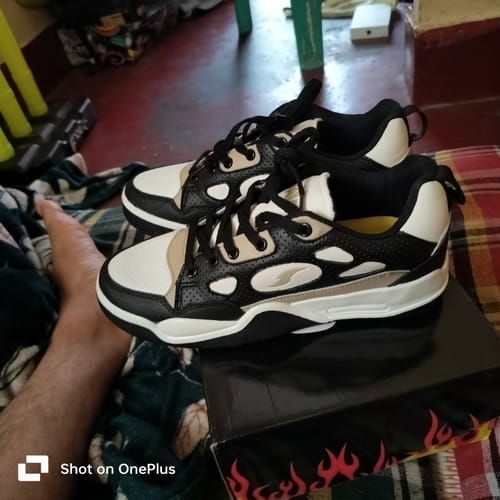 Customer photo review of FLAME White Black Beige Men's casual sneaker