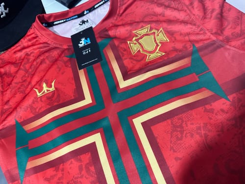 Customer photo review of Portugal Custom Football Jersey