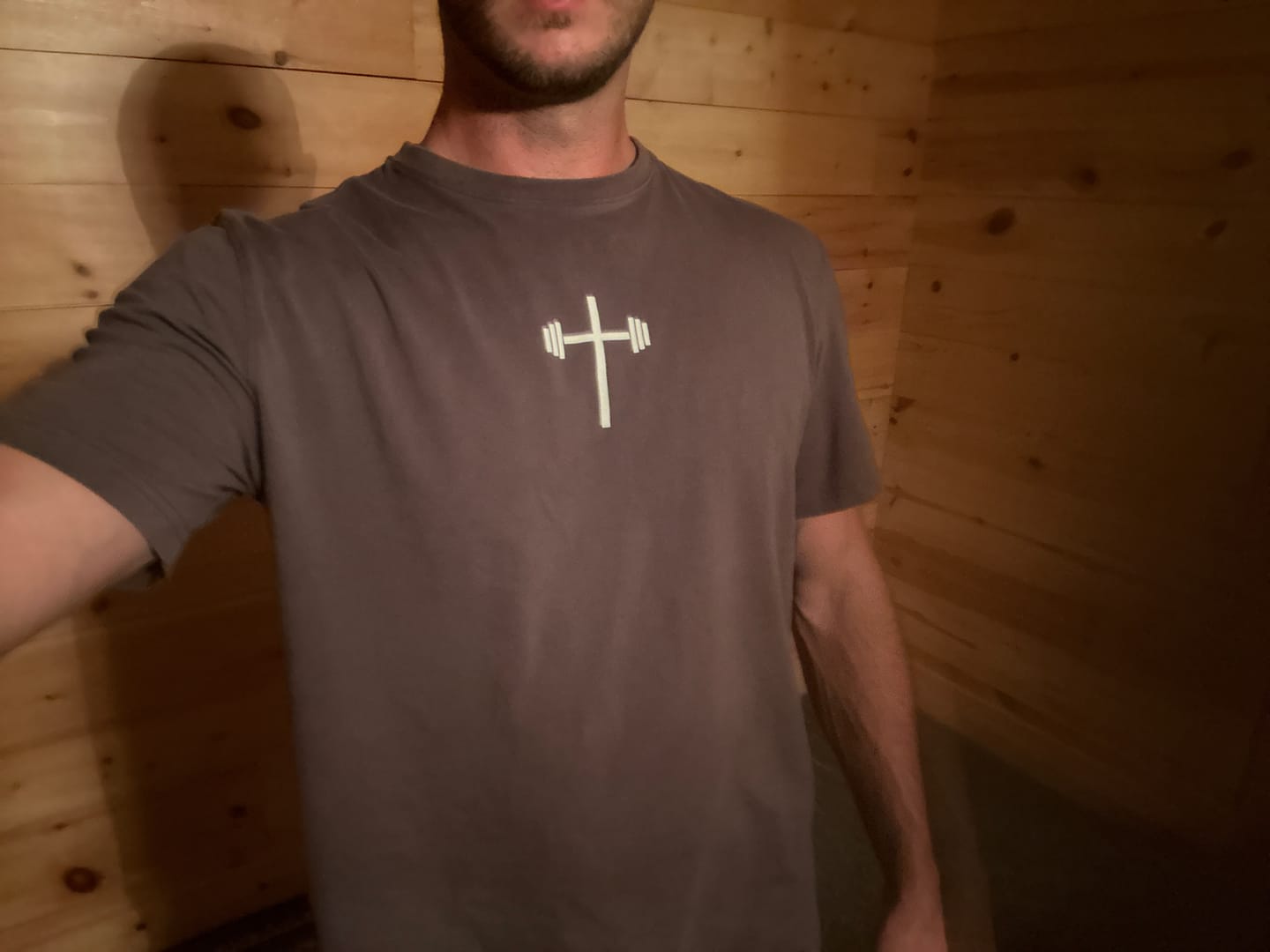 Customer photo review of Original Fitted Performance Tee
