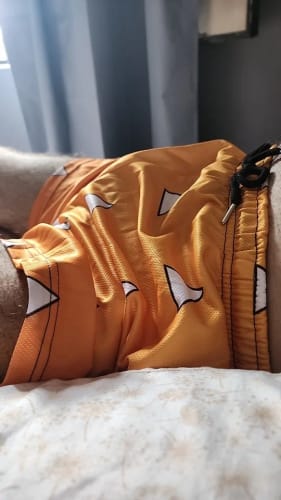 Customer photo review of Zenitsu Agatsuma Thunder Breathing Shorts