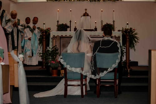 Customer photo review of Pearl Rosary Wedding Unity Cord