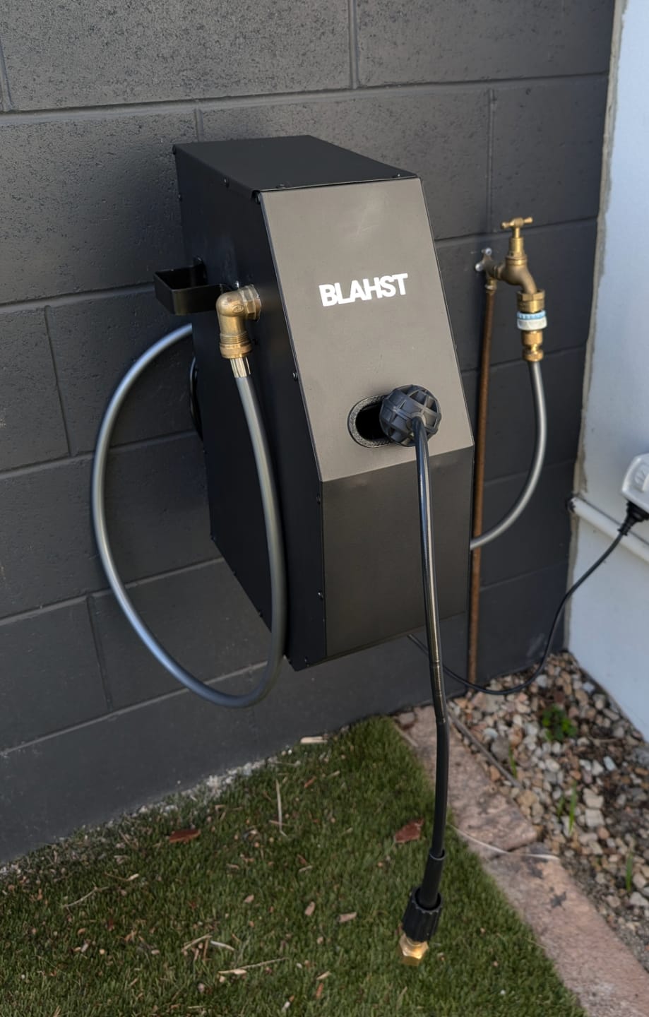 Customer photo review of R18 Wall-Mounted Pressure Washer