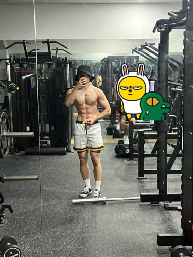 Customer photo review of Majin Buu Performance Shorts