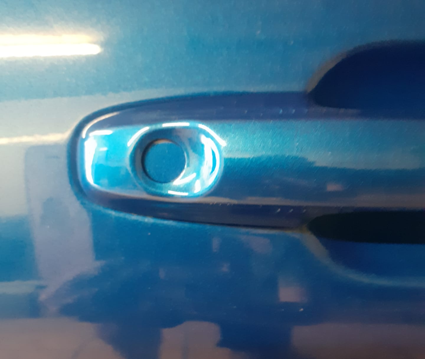Customer photo review of Door Lock Barrel Blanking Plate - Mk2/2.5/3/3.5/4/4.5 Focus / Mk7/7.5 Fiesta (Painted)