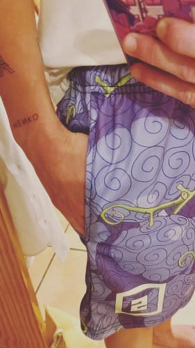 Customer photo review of Monkey D. Luffy Devil Fruit Shorts