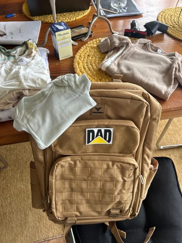 Customer photo review of Tacpac 'D-Ploy' Desert Storm Nappy Bag Set