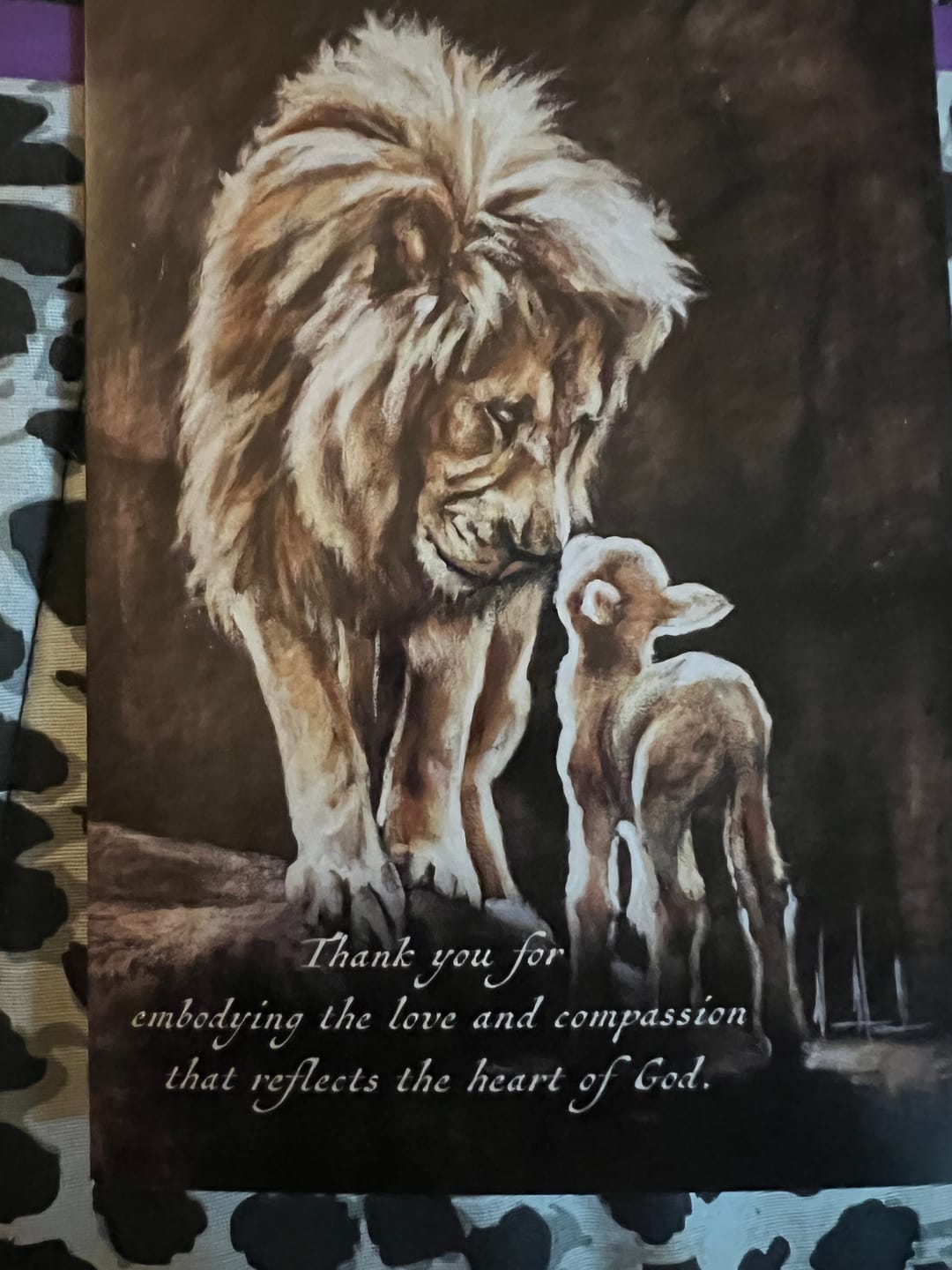 Customer photo review of "The Heart of God" Greeting Card