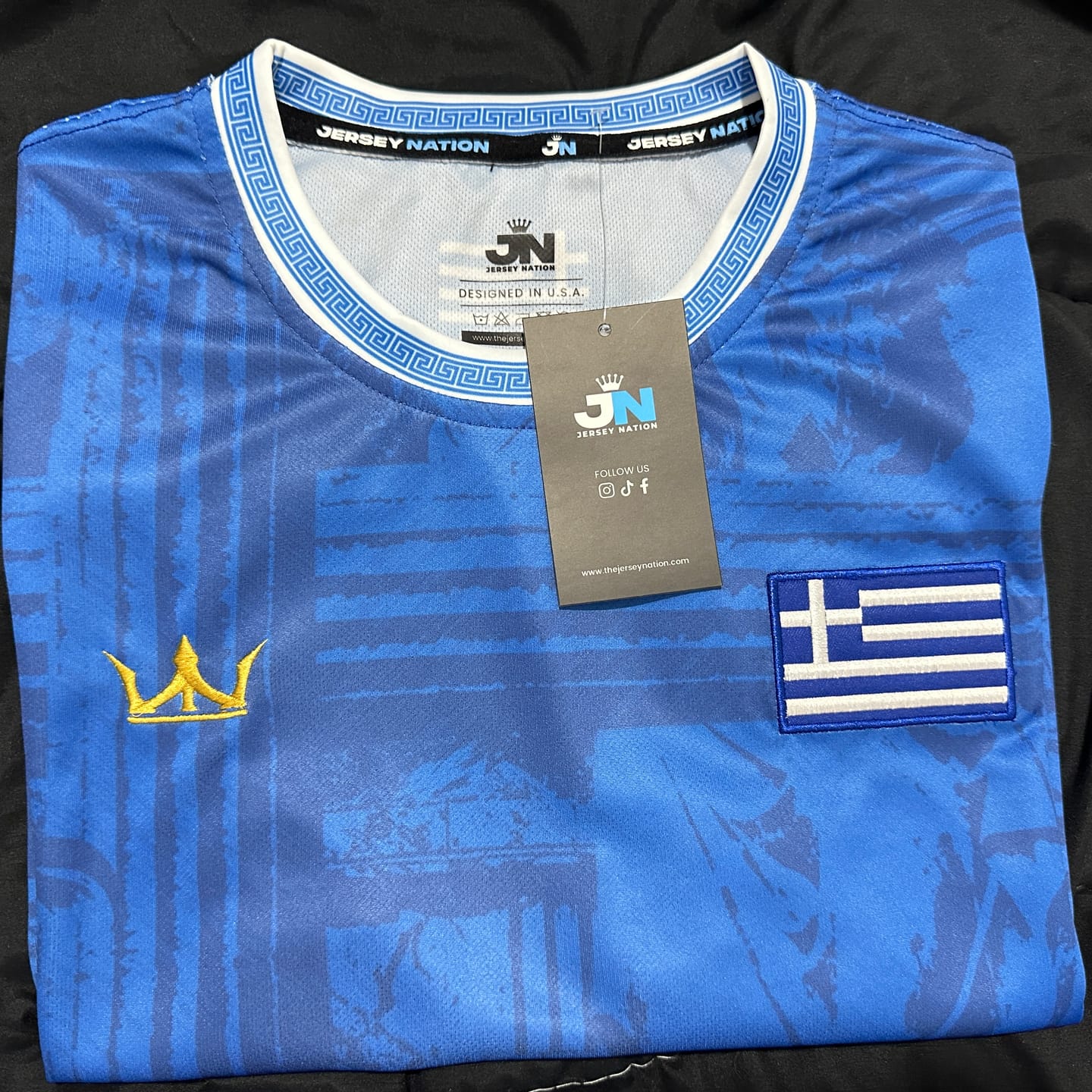 Customer photo review of Greece Custom Football Jersey