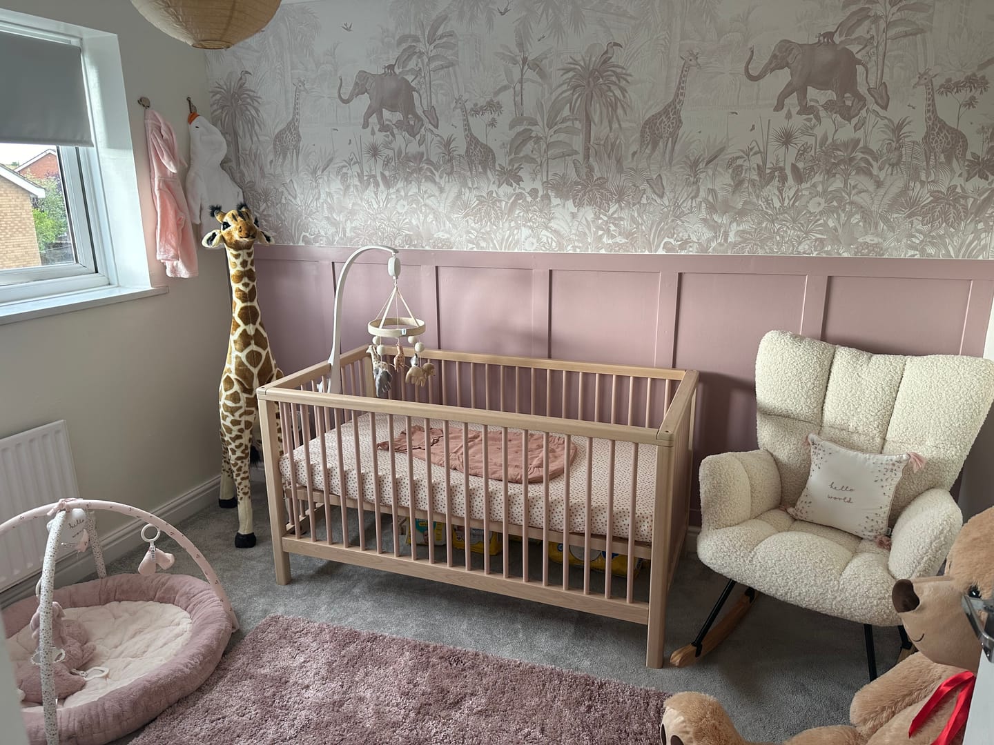 Customer photo review of Magic Jungle Wallpaper Mural | Rose