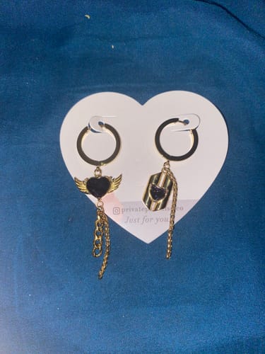 Customer photo review of Borahae Earrings