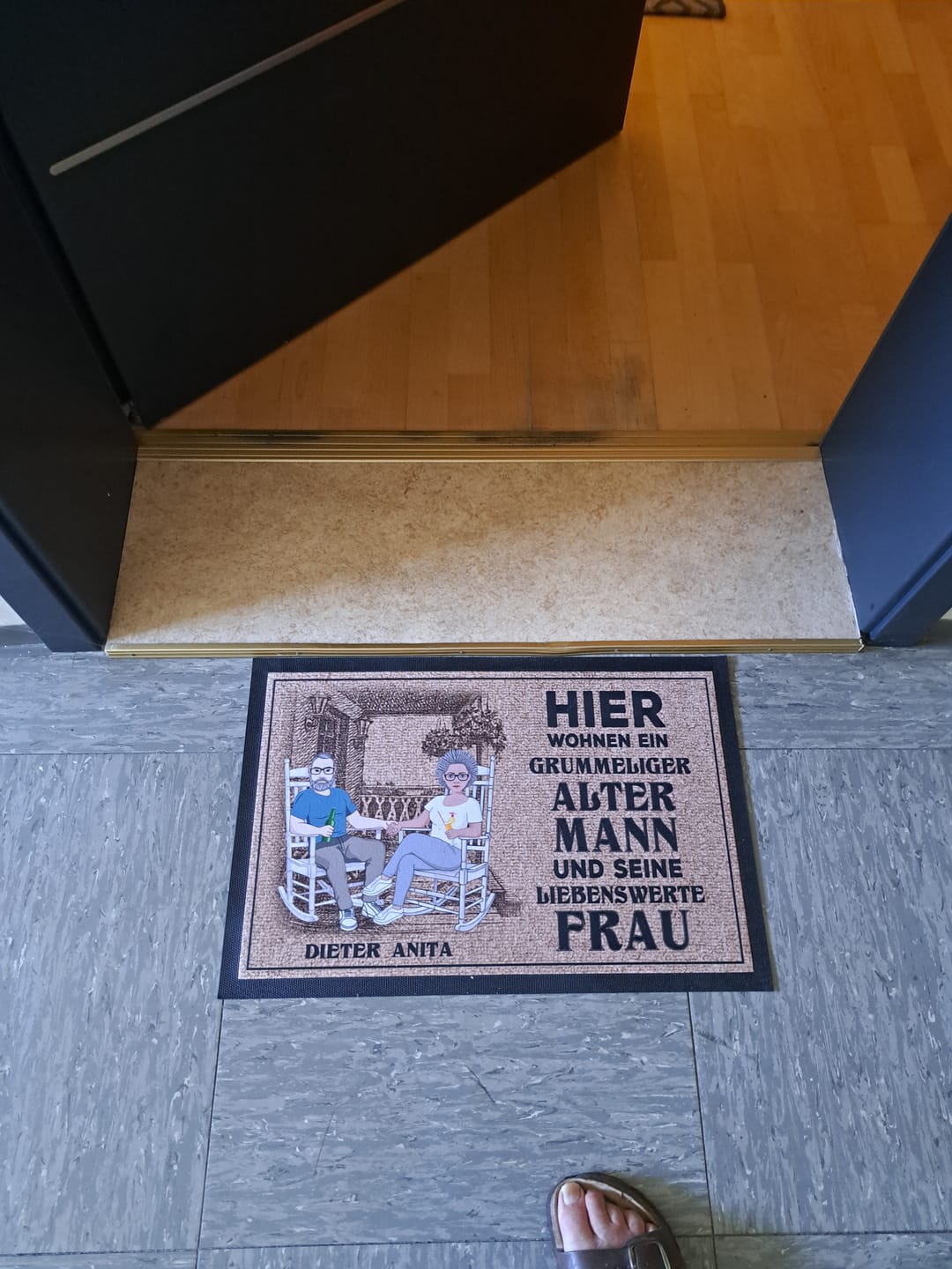 Customer photo review of Willkommen - Paar-Fußmatte