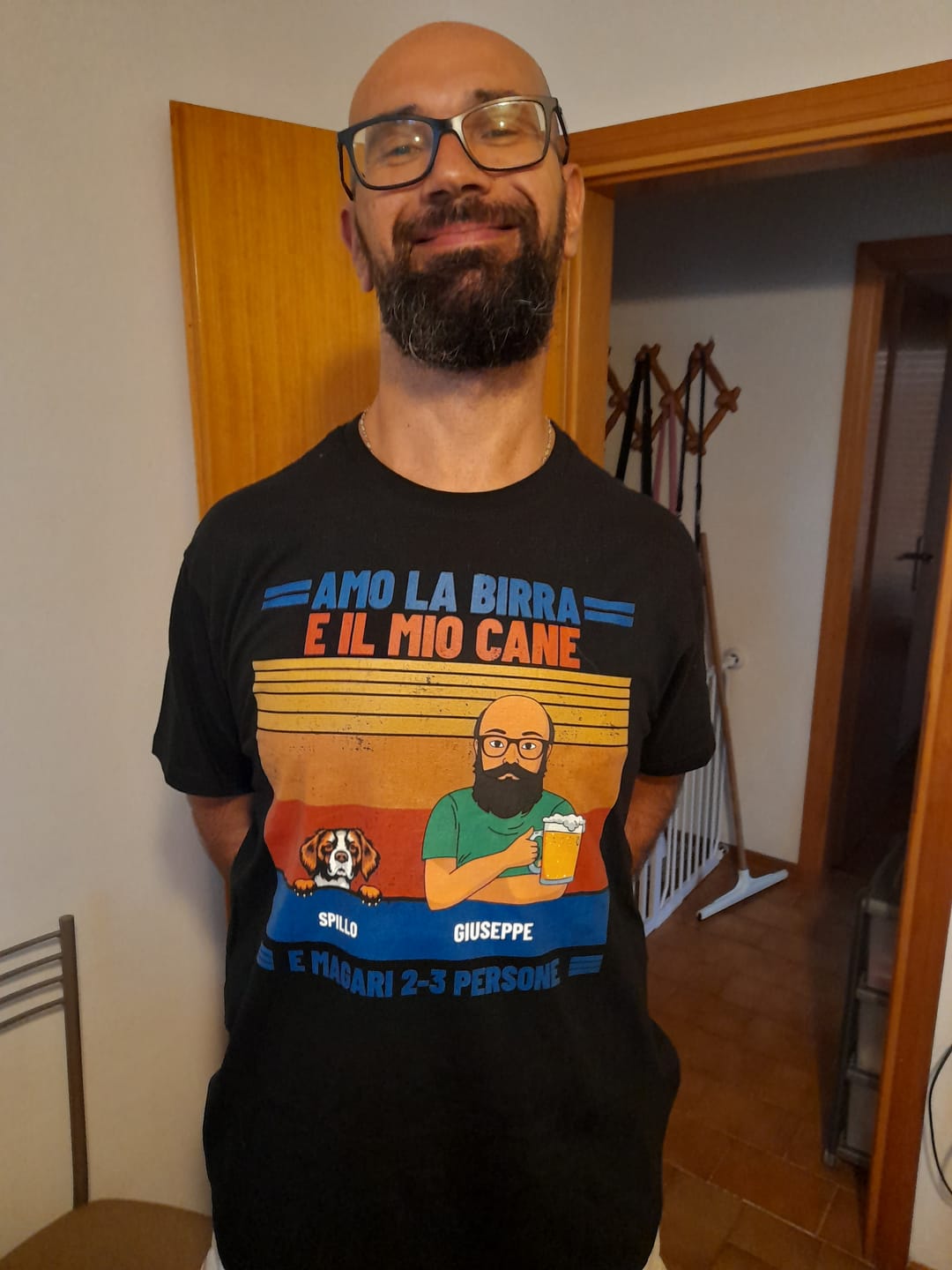 Customer photo review of Amo la birra e i miei animali da compagnia - Maglietta personalizzata