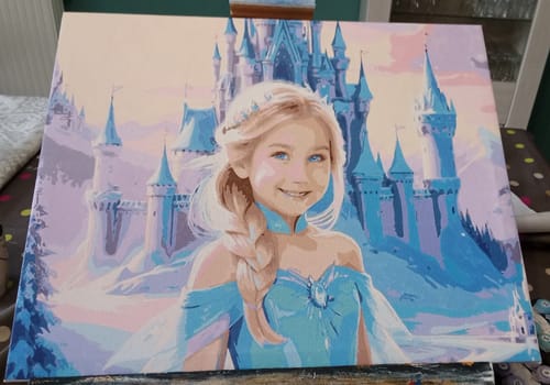 Customer photo review of "Frozen Enchantment" Paint by Numbers Kit