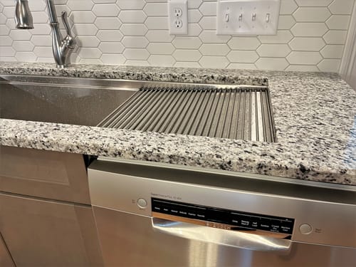 Customer photo review of 50" Stainless Steel Undermount Drainboard Sink - Single Bowl - Reversible (5PS30c)