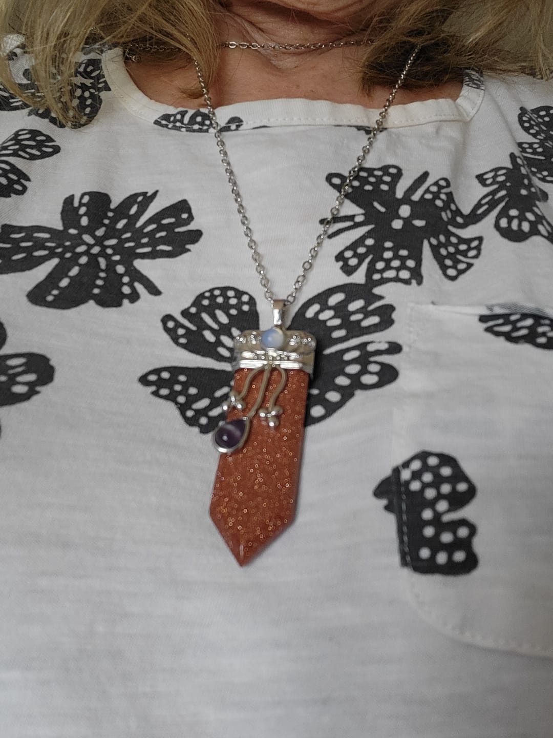 Customer photo review of Goddess Protection Necklace