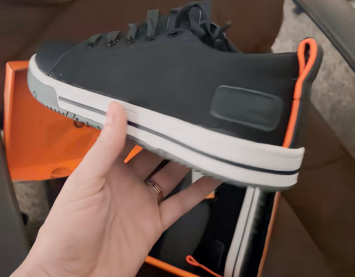 Customer photo review of Women's Solstice Composite Toe Sneakers, Black (SD)