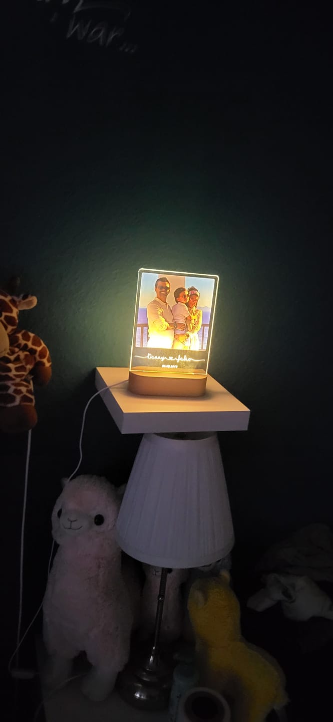 Customer photo review of Euer Liebeslicht mit Foto (eckig)