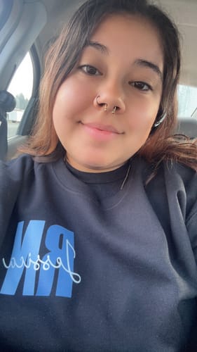 Customer photo review of Personalized Sweatshirt | Blue or Pink Certifications